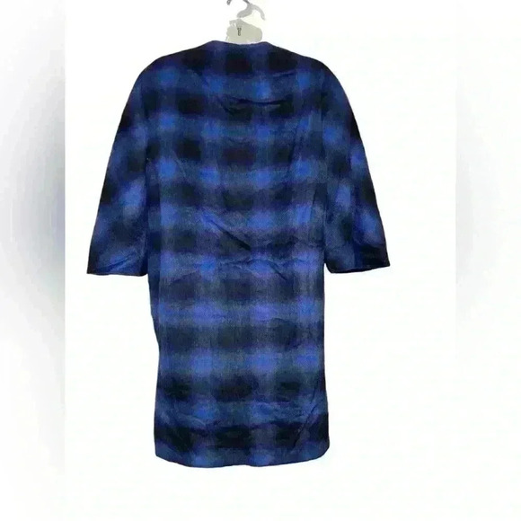 Thakoon Addition Runway Sample Buffalo Plaid Coat Blue Black Fall 2015 - Picture 5 of 8